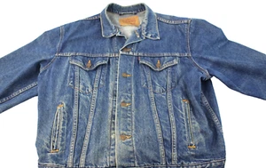 Vintage USA - Levi's Denim Trucker's Große 46 Denim Jeansjacke #H2983 - Bild 1 von 13