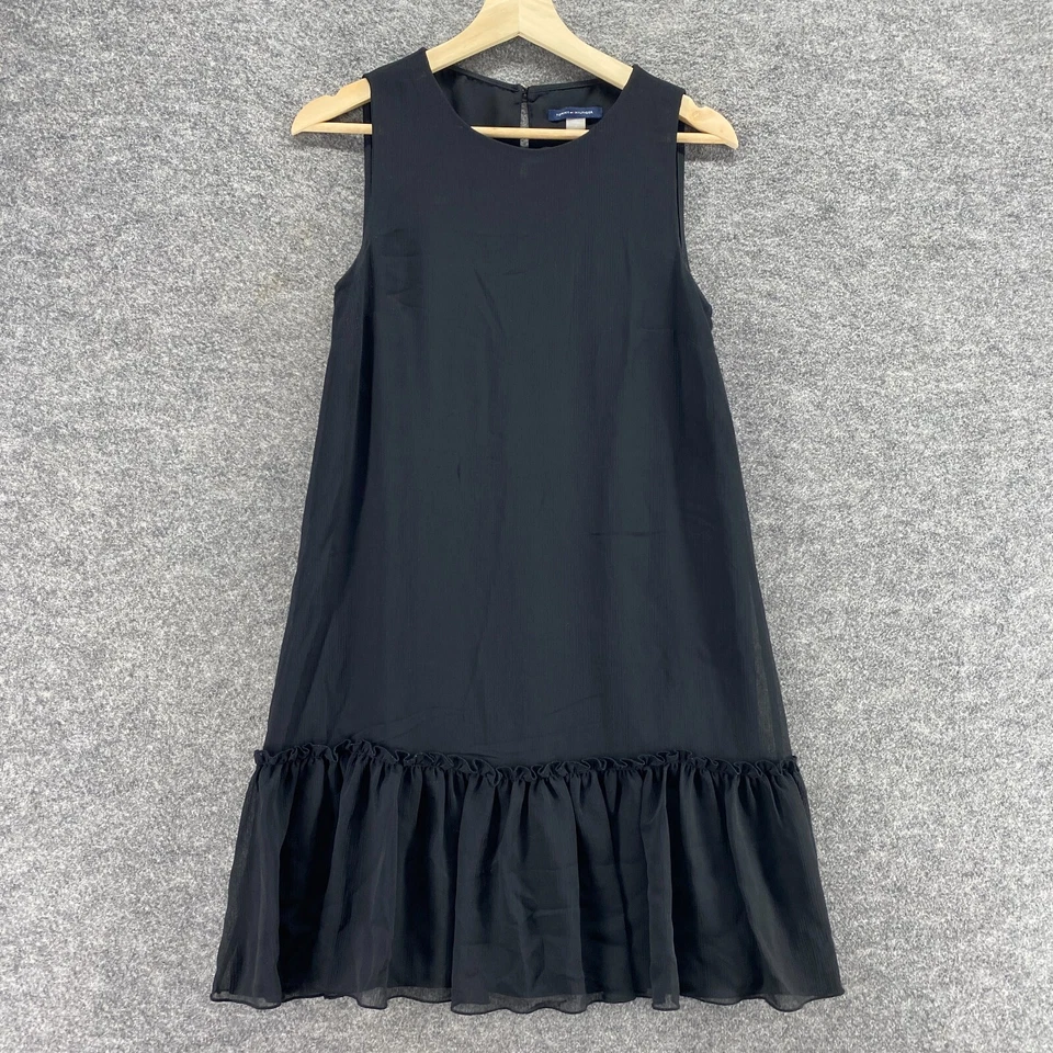 Vestido Tommy Hilfiger Mujer 2 Negro Cambio Corto Cuello Redondo Sin Mangas Gancho y Ojo Foto 1 de 4