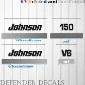 Johnson 150 HP V6 Ocean Runner 1993-1998 Outboard Decals Sticker Set - Picture 1 of 1