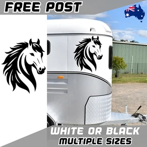 Horse Head Sticker Decal Car 4x4 Float Trailer Outback Country Ute Farm Saddle - Picture 1 of 2