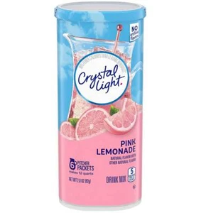 Crystal Light Pink Lemonade Powder Drink Mix - 2.9 Oz - Pack of 6 - Picture 1 of 4