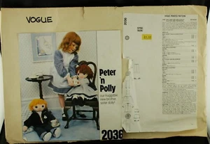 Vogue Schnittmuster Peter n Polly 2036 Junge Mädchen Puppe mit Kleidung ungeschnitten KOSTENLOSER VERSAND - Bild 1 von 4