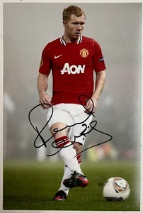 PAUL SCHOLES Signed Photo 8x12 Manchester United Buy Genuine COA - Picture 1 of 2