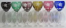 Bleikristall Anna Hutte Cut to Clear Faceted Stem Set of 6 Wine Glasses 8