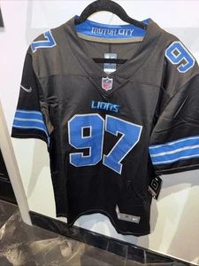 Detroit Lions Aiden Hutchinson #97 Black Jersey All Stitched Adult Size SMALL - Picture 1 of 10