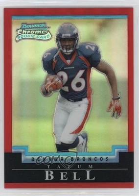 2004 Bowman Chrome Uncirculated Red Refractor 16/210 Tatum Bell #188 Rookie RC - Image 1 of 3