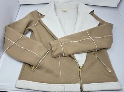 Michael Kors Sherpa Lined Moto Jacket - Image 1 of 4