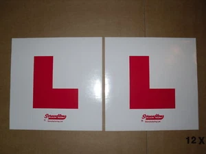 2x L-PLATES (self adhesive)MOTORCYCLE SCOOTER L PLATES  - Picture 1 of 1