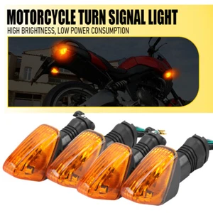 4X Motorcycle Amber Indicator Turn Signal Light For Kawasaki KLE VERSYS 07-08 H - Picture 1 of 12