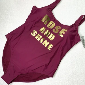 16/18 Übergröße 1 California Sunshine Damen Rose und Glanz Einteiler Badeanzug weinrot - Bild 1 von 5