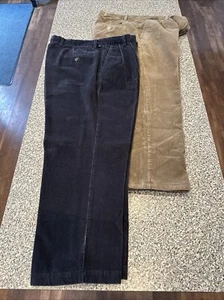 Lot Of 2 - Vintage Dockers Premium Mens 36x29* (READ) Corduroy Pants Pleated - Picture 1 of 15