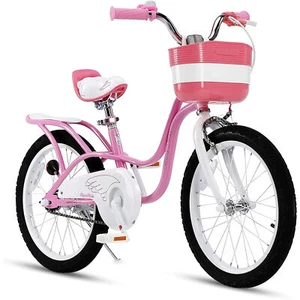 RoyalBaby Princess Girl Kids Outdoor Bicycle 18 Inch with Kickstand, Swan/Pink - Picture 1 of 8