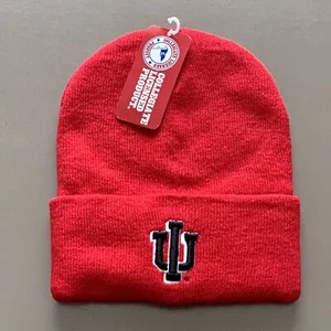 Indiana Hoosiers Beanie Hat Cap Red Black Knit IU College Basketball Mens - Bild 1 von 6
