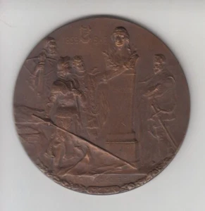 Friedrich Schiller 1859 - 1909, uno. medaglia bronzo 1910, vz - Foto 1 di 1