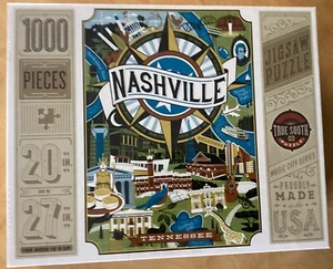 NUEVO Rompecabezas Nashville True South 1000 Piezas Hecho en EE. UU. Lucie Rice Music - Imagen 1 de 2