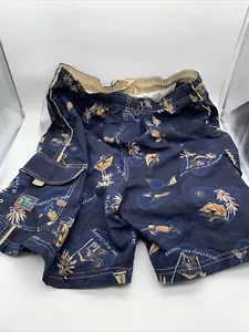 HERREN MARINEBLAUER ALOHA BADEANZUG VON SUGAR REEF CLOTHING CO. Größe M Neu mit Etikett J - Bild 1 von 6