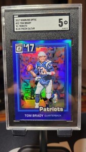 2017 Donruss Optic Tom Brady 1981 Tribute Blue /149- SGC 5