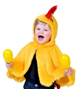 ★ Ostern Küken Hühnchen Hühner Hahn Chicken Cape Umhang Poncho Kostüm 98-110 - Bild 1 von 2
