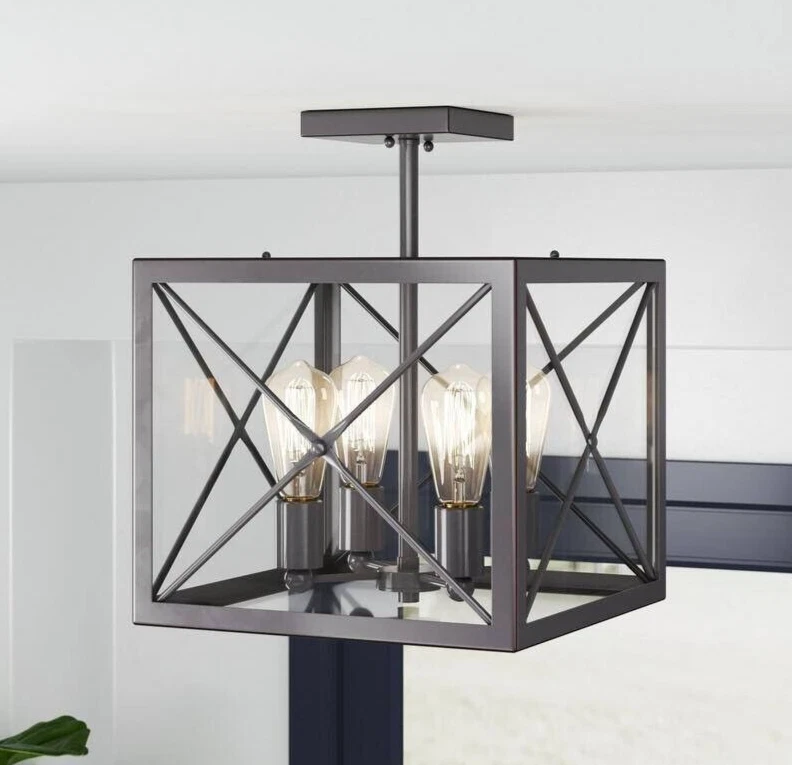 High Line 4 лампы атласная бронза внутренняя лампа накаливания полуутопленное крепление 87311-SB - Изображение 1 из 1