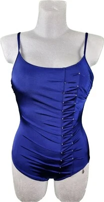Opera Badeanzug Größe 38 B Cup Bademode Blau Strasssteine Schwimmanzug Einteiler - Bild 1 von 4