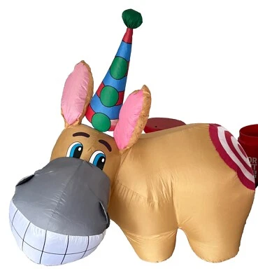 Repuesto inflable Gemmy Airblown Pin Cola On The Burkey de 4 pies (solo burro) Foto 1 de 4