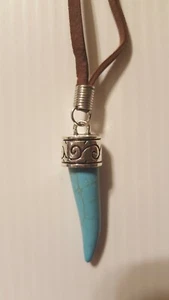 Round Tooth  Pendant Charm / Adjustable Rope Necklace (02) - Picture 1 of 3