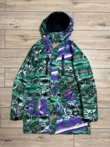 Men Julien David x Quiksilver Ski Snow Pixel Multicoloured Parka Jacket XL - Picture 1 of 10