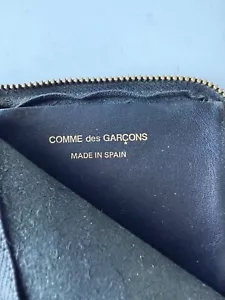 COMME des GARCONS Geldbörse schwarz Leder umlaufender Reißverschluss - Bild 1 von 16