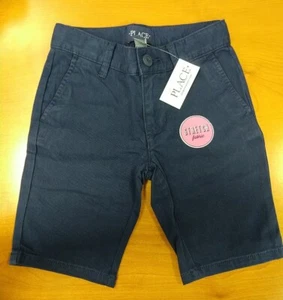 The Childrens Place Girl's Stretch Blue Chino Shorts Size 6 Slim *NWT* - AA2368 - Picture 1 of 4