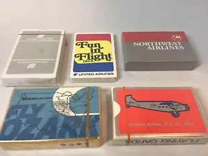American, United, Northwest, Ozark Playing Cards, 5 Decks, Sealed New - Picture 1 of 6