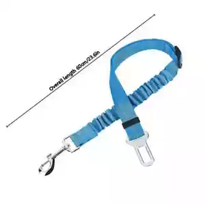Dog Lead Car Seat Pet Safety Belt Constraints Nylon Bungee Traveling Blue - Picture 1 of 6