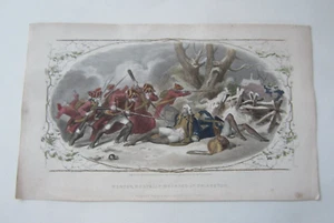 Old Antique c.1850's - MERCER MORTALLY WOUNDED at PRINCETON - ART PRINT - Picture 1 of 1