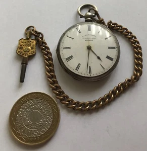 Antique Silver Pocket Watch J W Benson London Working No Reserve - Picture 1 of 6