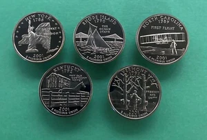 2001 S Proof State Quarter Set Gem DCam 5 Coins CN-Clad - Picture 1 of 3