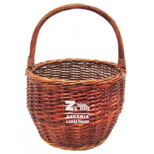 CESTO CESTA CESTINO RACCOLTA IN VIMINI PER FUNGHI VERDURA BALCONE Ø 30 Cm X 40 h - Foto 1 di 2