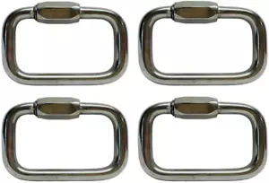 Stainless Steel T316 Square Quick Link 3/16" 720 Lbs WLL Marine Grade 4 Pcs - Picture 1 of 12