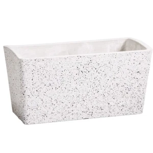 Imitation Stone Concrete White Stone Rectangle Planter 50cm - Picture 1 of 1