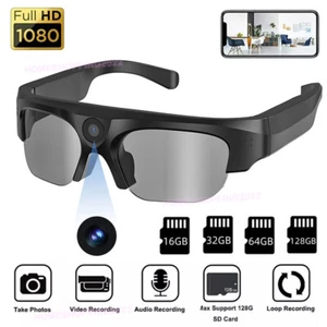 Bluetooth HD 1080P Sunglasses Camera Glasses Sports Eyewear Video Recorder DVR - Bild 1 von 21