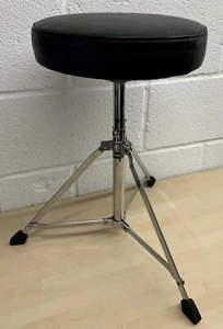 #725 MAPEX Solid Drum Throne Stool With Padded Seat Chrome / Black - Picture 1 of 1