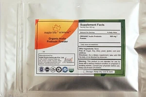 ORGANIC Inulin Prebiotic Powder Pure & High Quality NO FILLERS - Picture 1 of 2