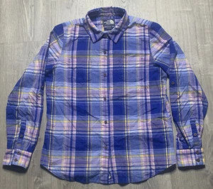 Women's The North Face Long Sleeve Button Up Roll Tab Sleeve Shirt Multi Plaid L - Picture 1 of 12