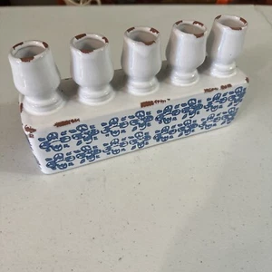Mudpie blaue Blumenkerze Vase Combo um 2018 - Bild 1 von 7