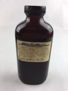 Vintage Pharmacy Zymalixir Collectible Medicine Bottle 7" Priceless Drugs - Picture 1 of 5
