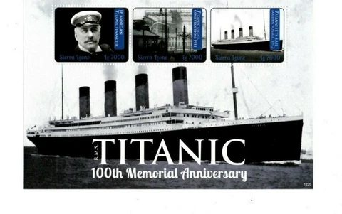 Sierra Leone 2012 - Titanic 100th Ann. - Sheet of 3 Stamps - Scott#3126) - MNH Cover