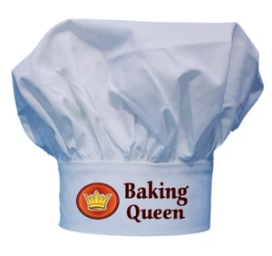 CoolChefHats Baking Queen Pastry Chef Hat, White Toques For Kitchen Cooking - Picture 1 of 3