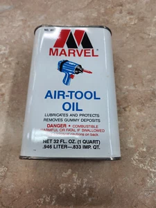 Rare Vintage New MARVEL Air Tool Oil (FULL) (32 Fl. Oz. 1 Quart) NO. 085 - Picture 1 of 3