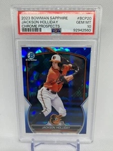 Jackson Holliday 2023 Bowman Sapphire Chrome Prospects BCP20 PSA 10 - Picture 1 of 2