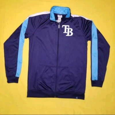 Majestic Woman XL Rays Full Zip Jacket Embroidered Navy Blue 100% Polyester  - Image 1 of 3