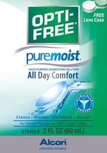 Opti-Free Puremoist Multi-Purpose Contact Lens Cleaning and Disinfecting Solutio - Picture 1 of 7