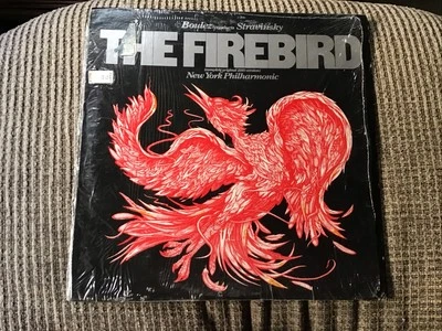 BOULEZ CONDUCTS STRAVINSKY THE FIREBIRD NEW YORK PHILHARMONIC 1975 LP VINTAGE  - Image 1 of 4
